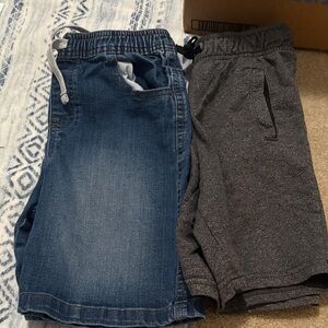 Stylish Kids Gray and Denim Shorts